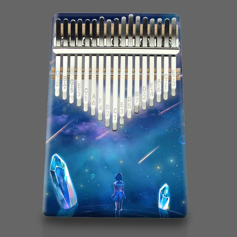 Musical Instrument For Beginners - 17-Tone Kalimba Color Thumb Piano Beginner