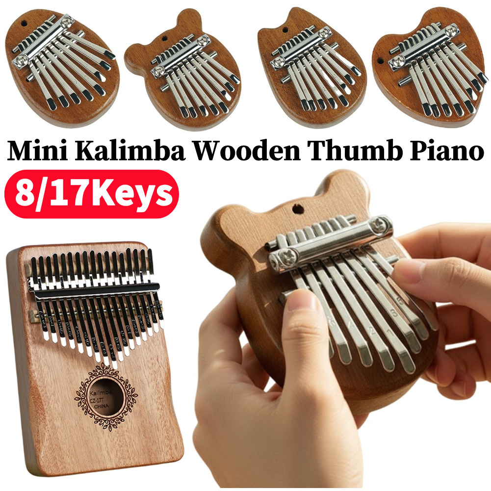 8/17Keys Mini Wooden Kalimba H - Musical Instrument For Beginners review and price