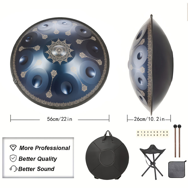 10 Notes Handpan Drum 22 Inch  - Musical Instrument For Beginners review and price