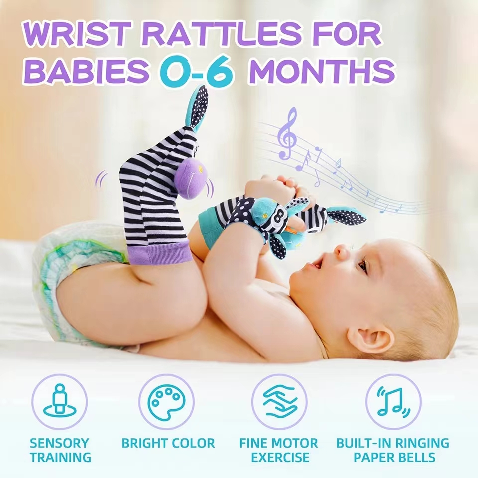 Baby Infant Wrist Rattle Socks - Musical Instrument Rattle review and price
