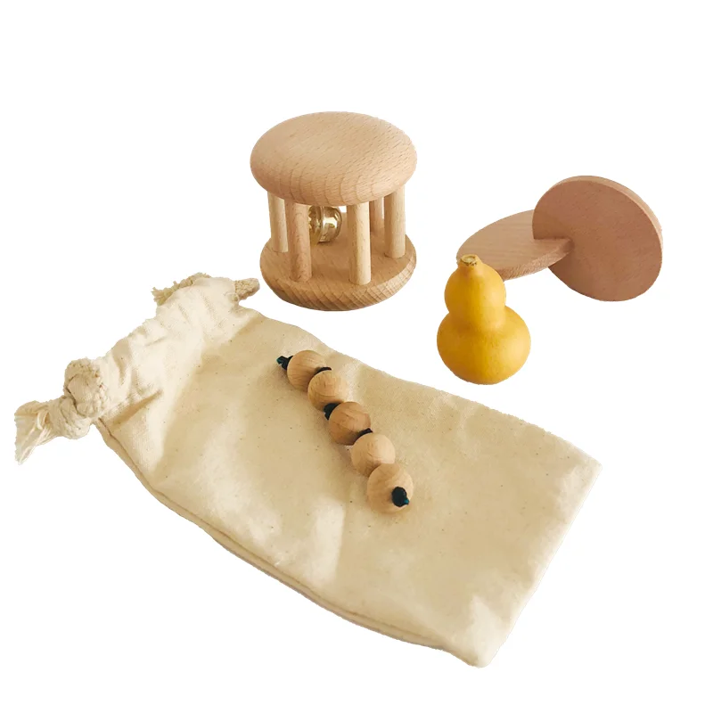 Montessori Wood Bell Rattle In - Musical Instrument Rattle review and price