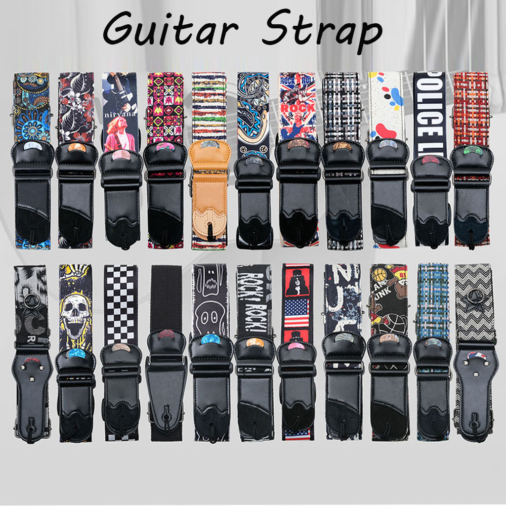 Electric Guitar Strap Embroide - Musical Instrument Band review and price