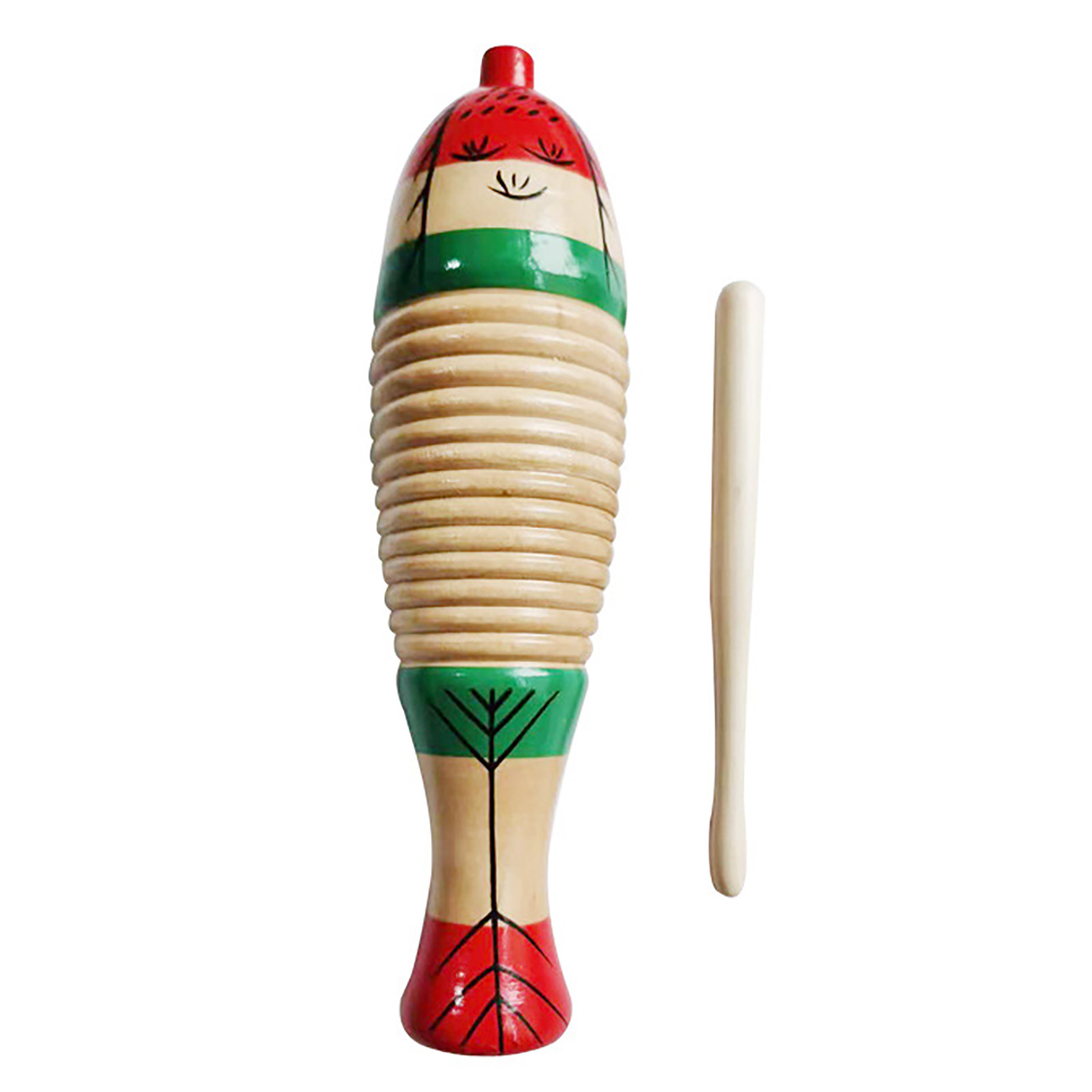 Colorful Fish Shaped Wooden Gu - Guiro Scraper Instrument review and price