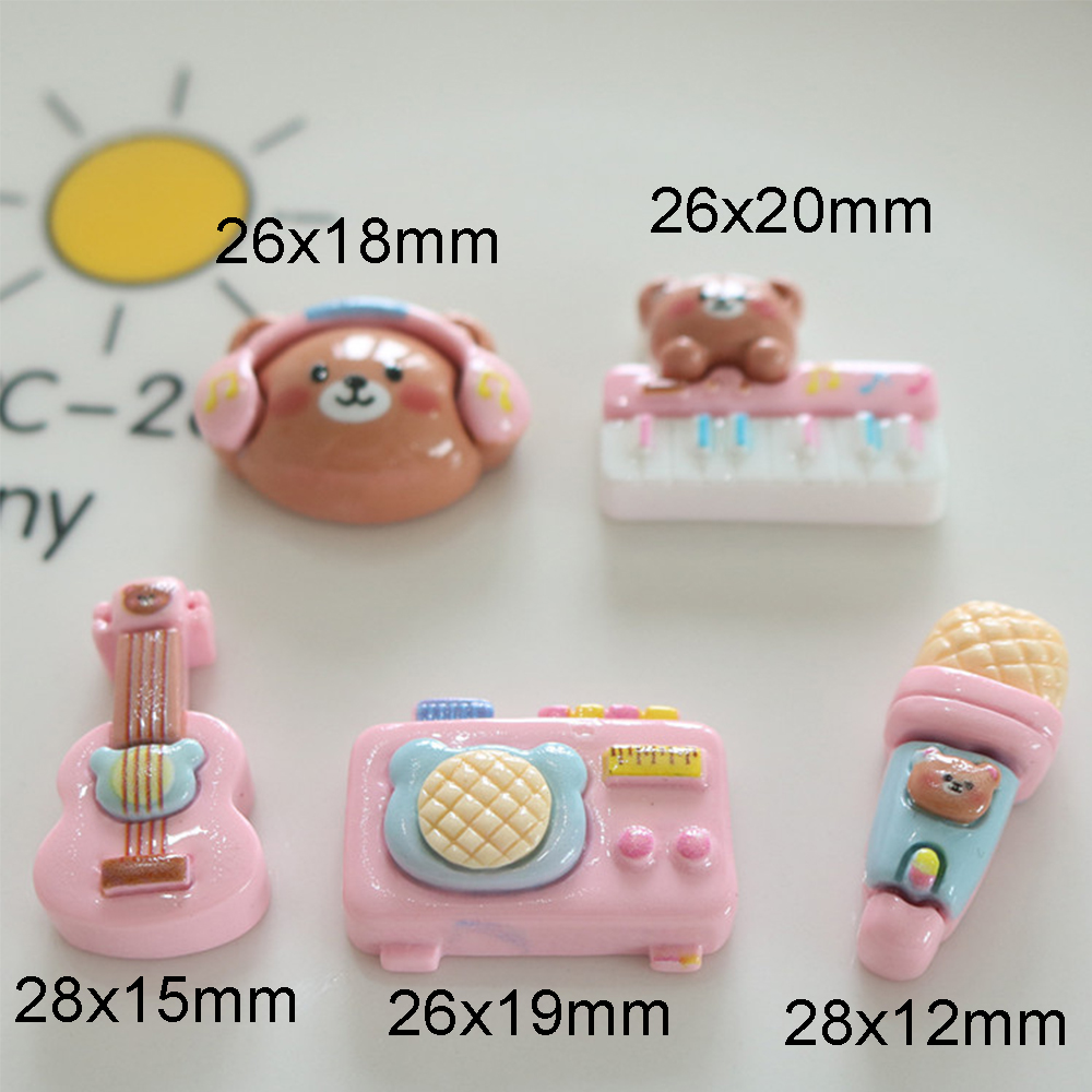 10PCS Shiny Bear Musical Instr - Musical Instrument Jewelry review and price