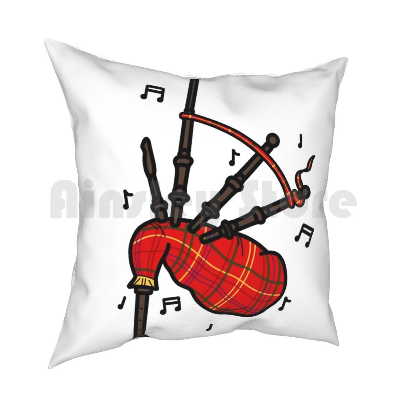 Bagpipes Pillow Case Printed H - Musical Instrument In Scotland review and price