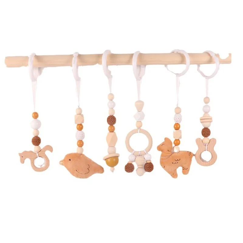 6Pcs Wooden Baby Toys Wooden B - Musical Instrument Rattle review and price