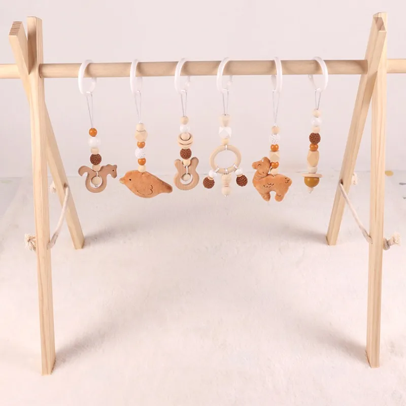 6Pcs Wooden Baby Toys Wooden B - Musical Instrument Rattle review and price